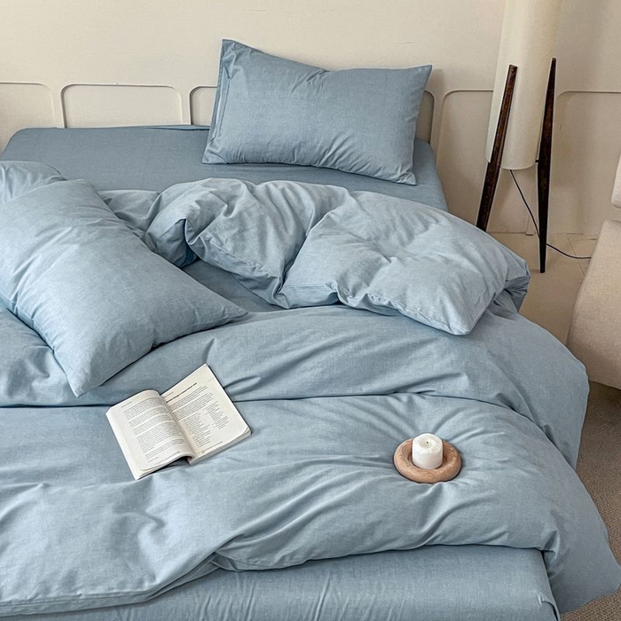 91家纺网 家纺一手货源 找家纺 涵宸家纺 2026新款全棉印花四件套-良品-场景一 云纹-兰