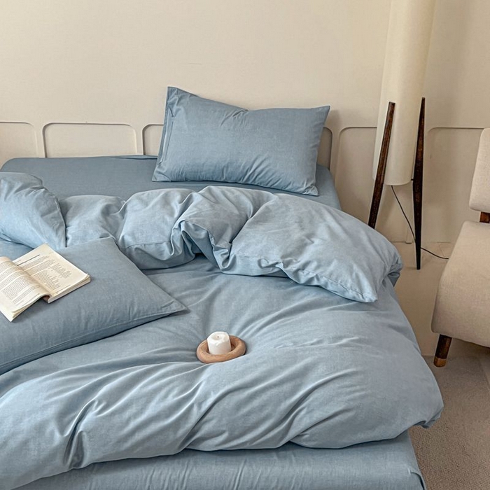 91家纺网 家纺一手货源 找家纺 涵宸家纺 2026新款全棉印花四件套-良品-场景一 云纹-兰