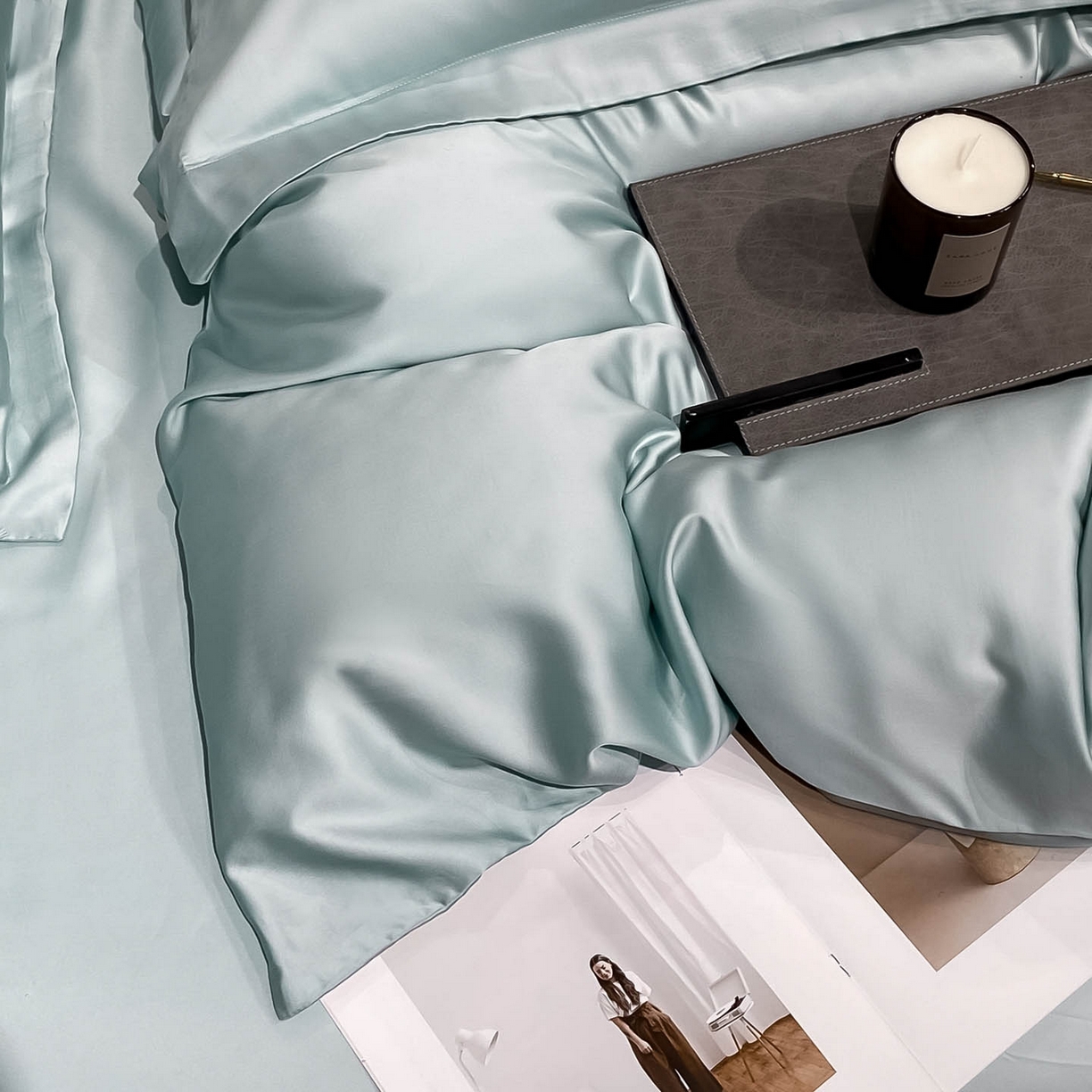 91家纺网 家纺一手货源 找家纺 （总）涵宸家纺 2026新款兰精3M天丝纯色单被套