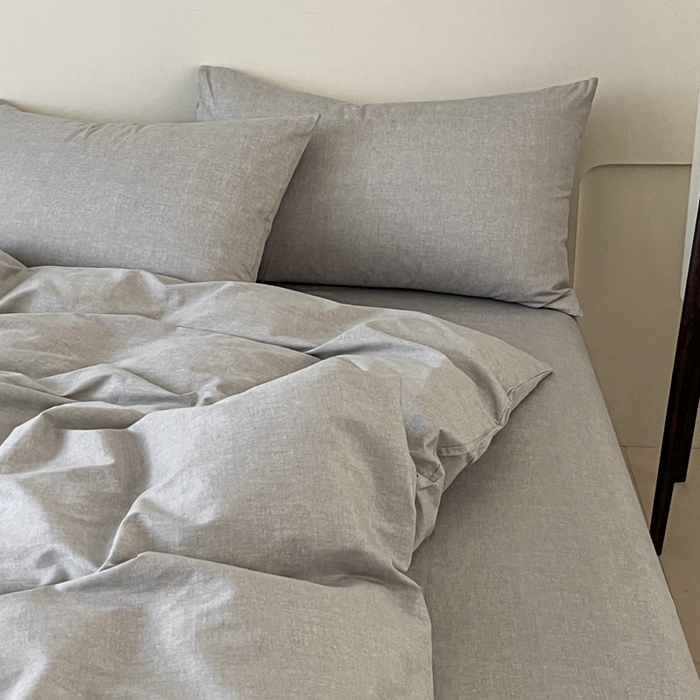 涵宸家纺 2026新款全棉印花四件套-良品-场景一 云纹-浅灰