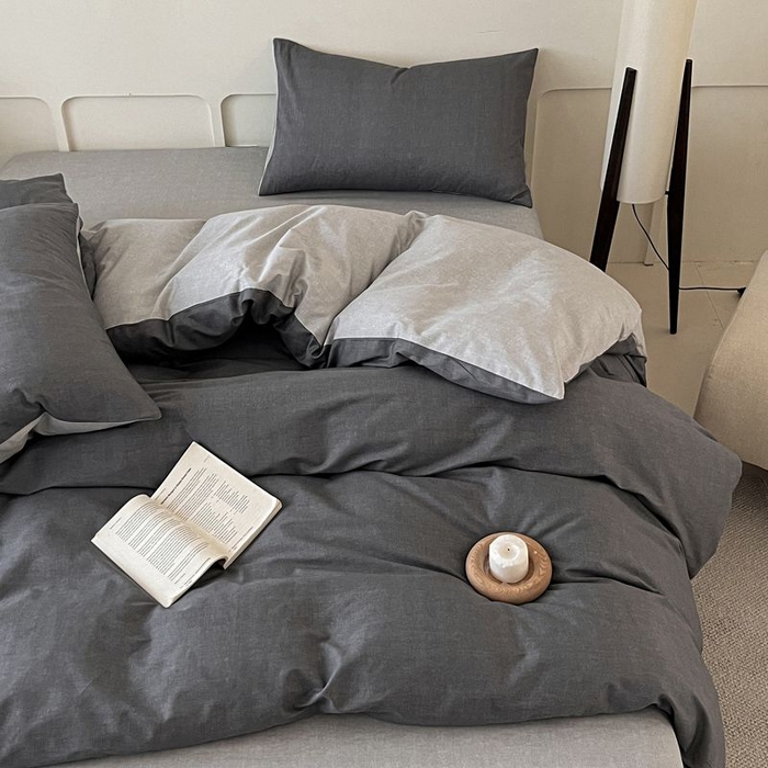 91家纺网 家纺一手货源 找家纺 涵宸家纺 2026新款全棉印花四件套-良品-场景一 云纹-深浅灰