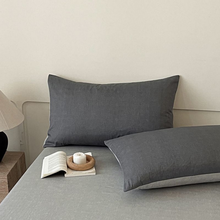 91家纺网 家纺一手货源 找家纺 涵宸家纺 2026新款全棉印花四件套-良品-场景一 云纹-深浅灰