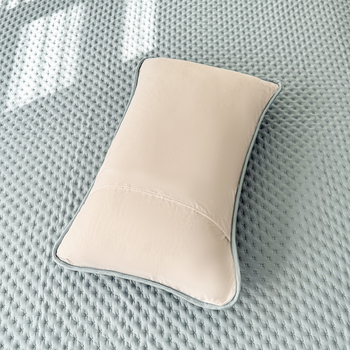 91家纺网 家纺一手货源 找家纺 予梦家纺 2026新款蚕丝夹棉床笠 布兰德-雾蓝