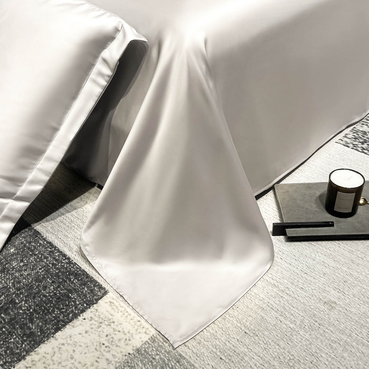 91家纺网 家纺一手货源 找家纺 涵宸家纺 2026新款兰精3M天丝纯色单床单 单床单-大地灰