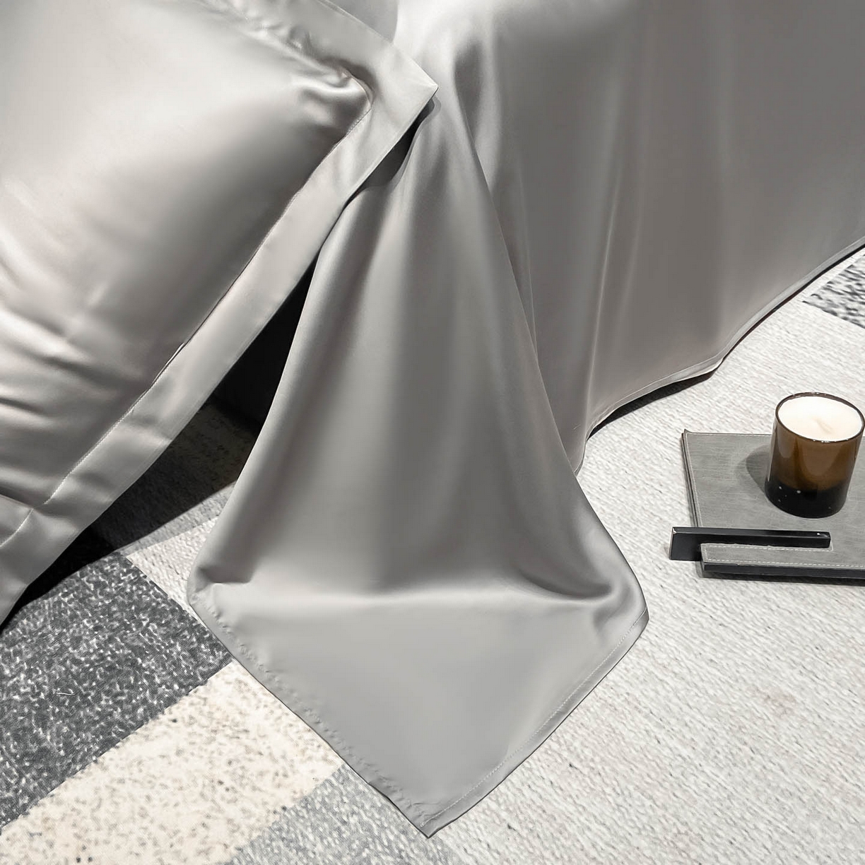 91家纺网 家纺一手货源 找家纺 涵宸家纺 2026新款兰精3M天丝纯色单床单 单床单-都市灰