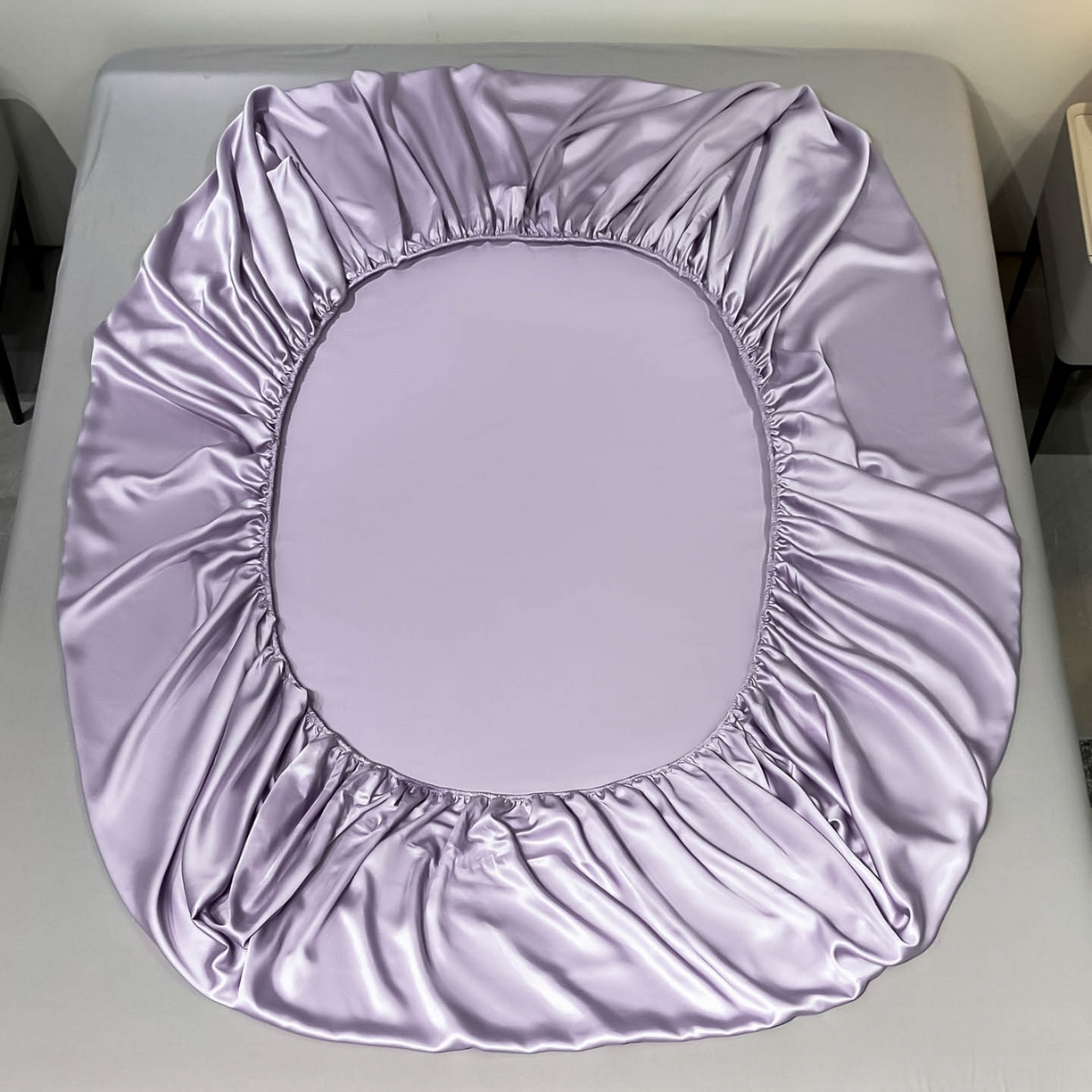 91家纺网 家纺一手货源 找家纺 涵宸家纺 2026新款兰精3M天丝纯色单床笠 单床笠-淡雅紫