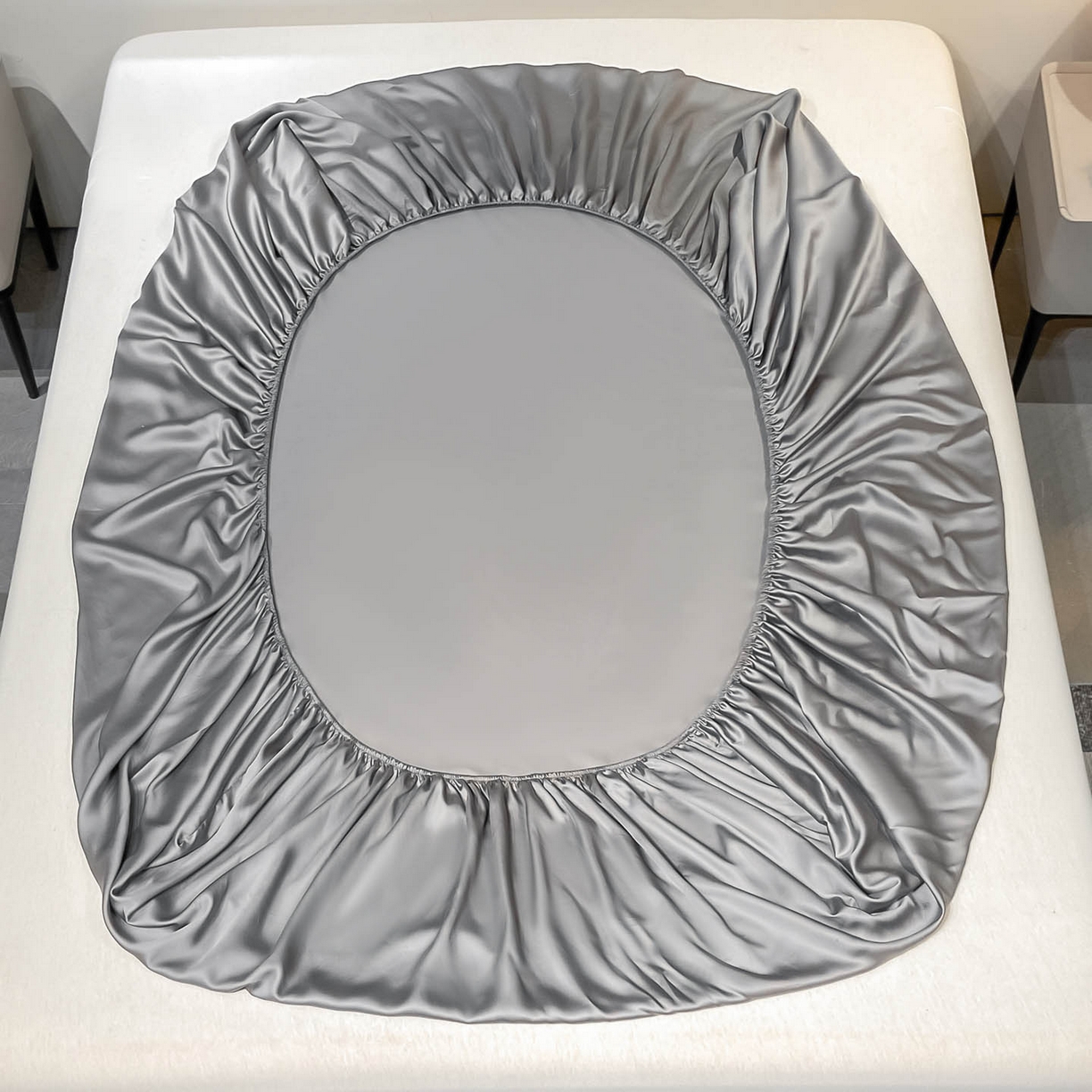 91家纺网 家纺一手货源 找家纺 涵宸家纺 2026新款兰精3M天丝纯色单床笠 单床笠-都市灰