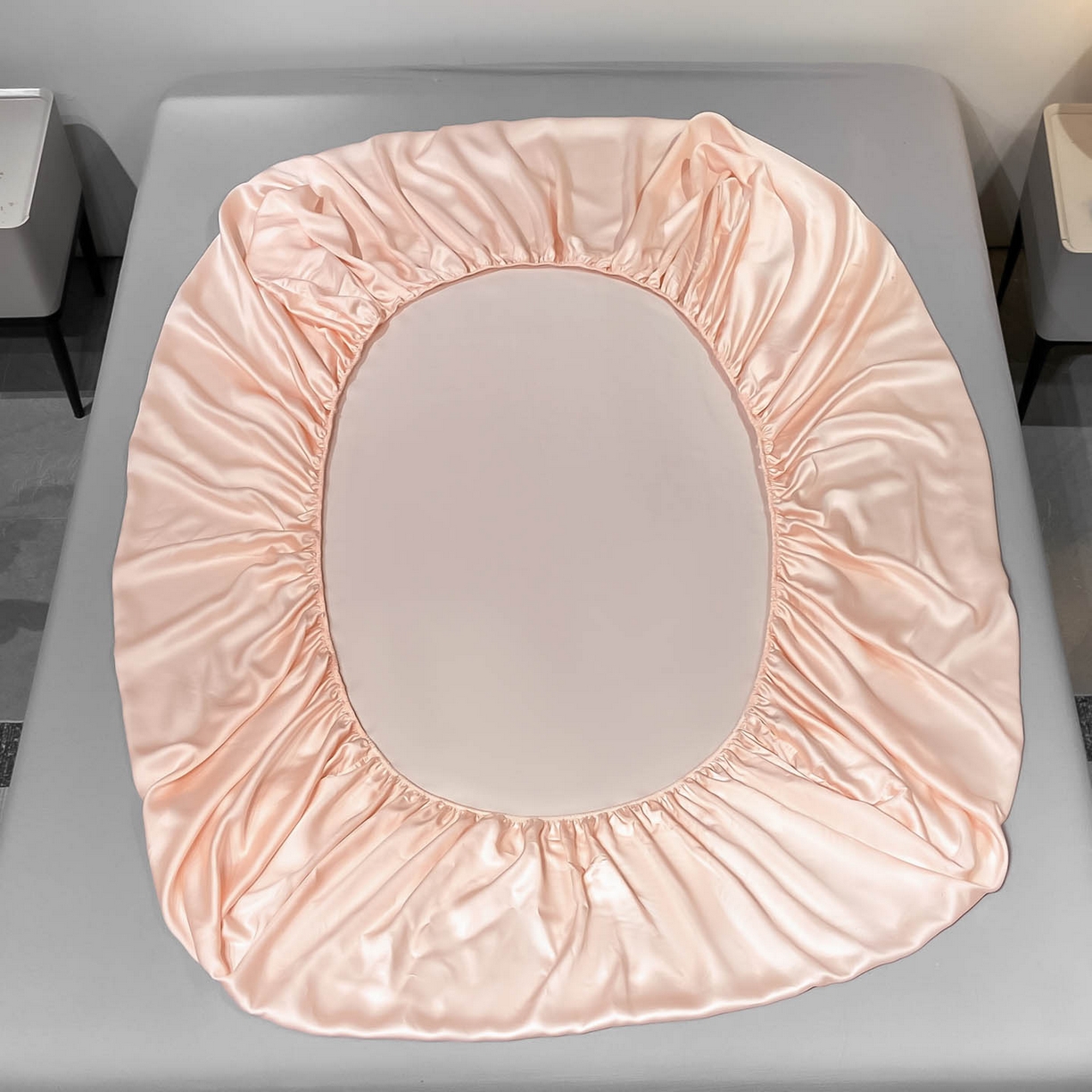 91家纺网 家纺一手货源 找家纺 涵宸家纺 2026新款兰精3M天丝纯色单床笠 单床笠-蜜桃粉