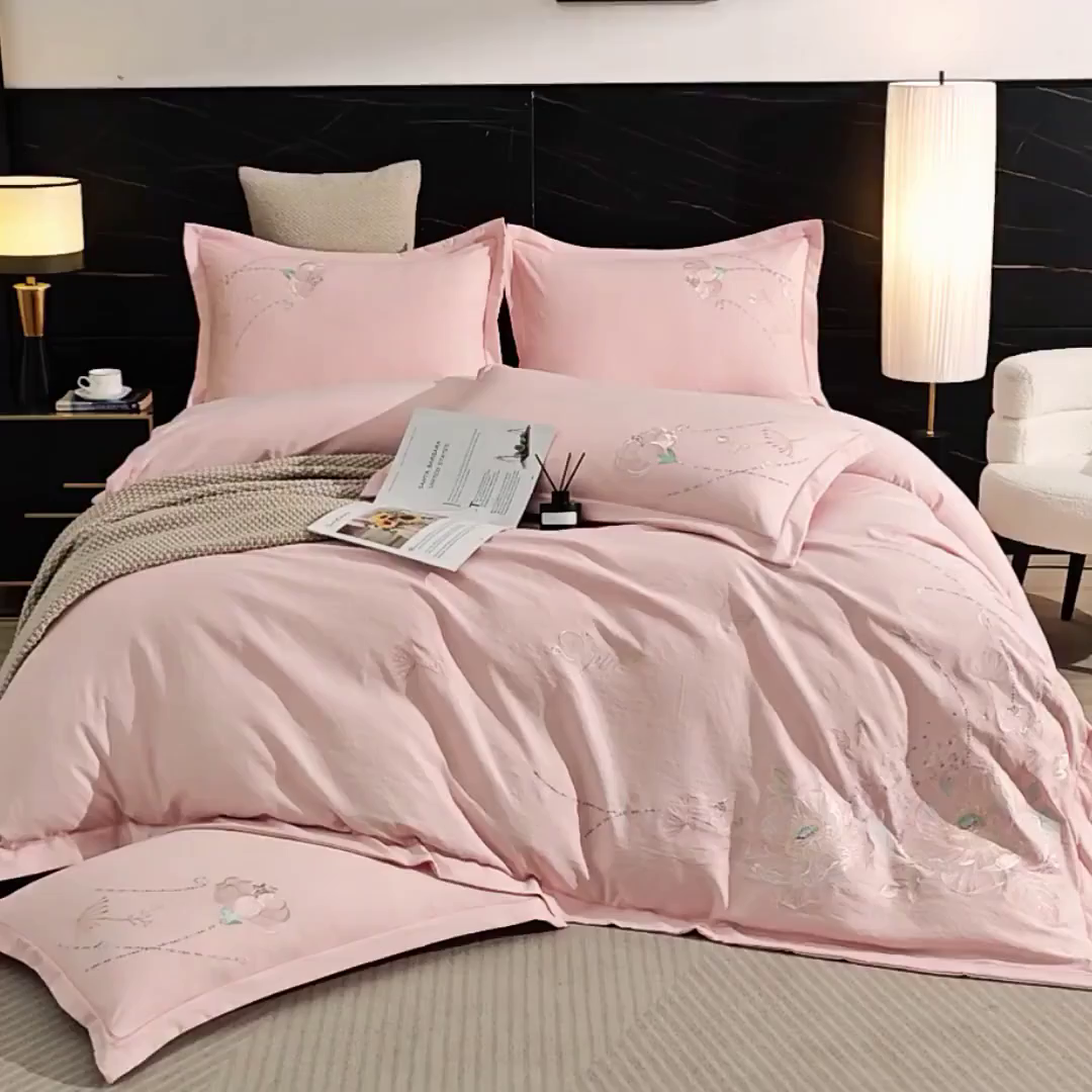 91家纺网 家纺一手货源 找家纺 （总）金纱玉纺家纺 2026新款轻奢工艺绣花四件套（提供买家秀）