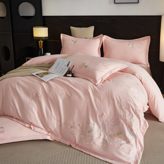 91家纺网 家纺一手货源 找家纺 （总）金纱玉纺家纺 2026新款轻奢工艺绣花四件套（提供买家秀）