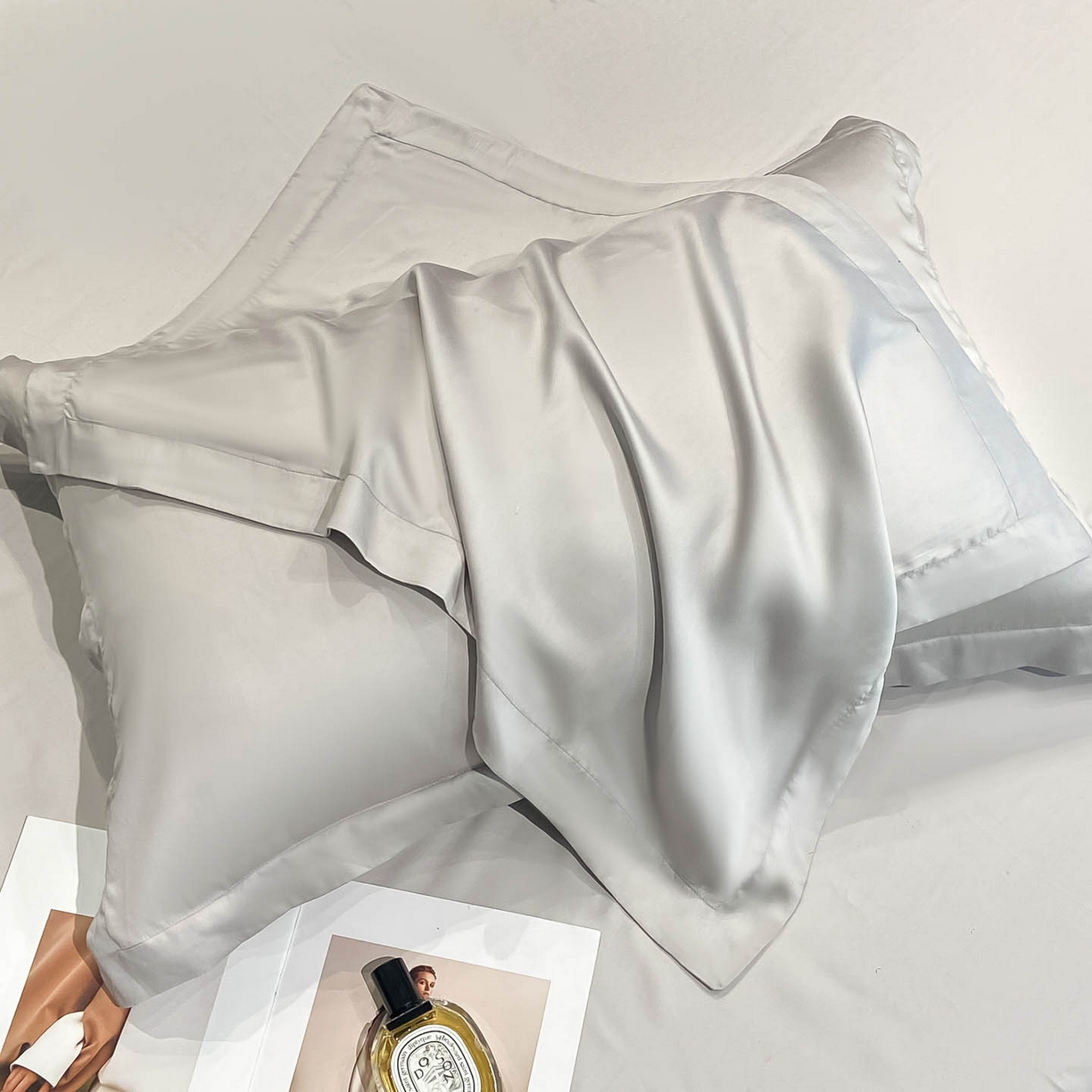 涵宸家纺 2026新款兰精3M天丝纯色单枕套 单枕套-大地灰