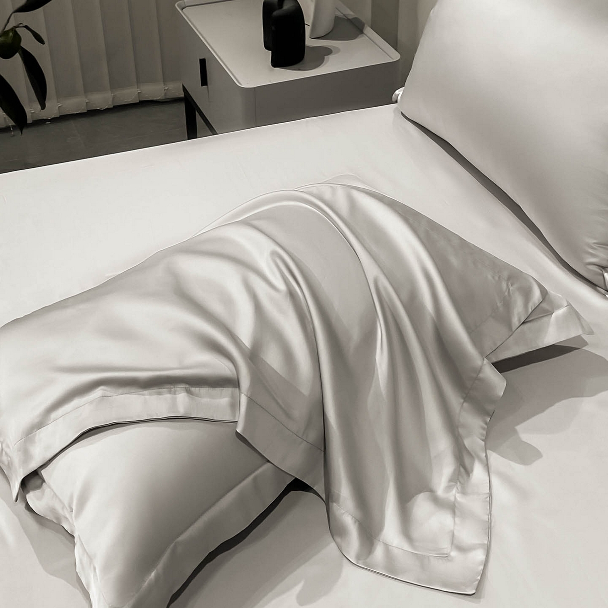 91家纺网 家纺一手货源 找家纺 涵宸家纺 2026新款兰精3M天丝纯色单枕套 单枕套-大地灰