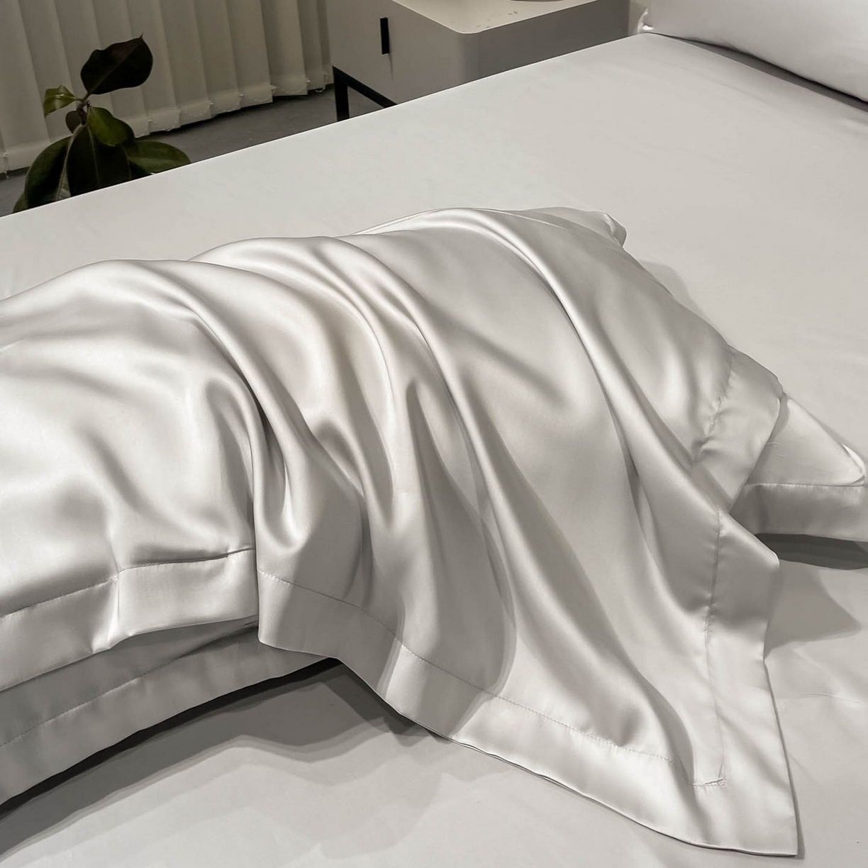 91家纺网 家纺一手货源 找家纺 涵宸家纺 2026新款兰精3M天丝纯色单枕套 单枕套-大地灰