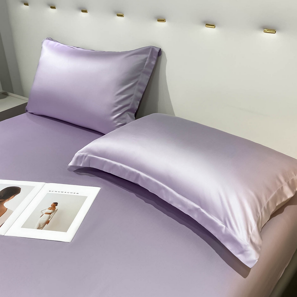 91家纺网 家纺一手货源 找家纺 涵宸家纺 2026新款兰精3M天丝纯色单枕套 单枕套-淡雅紫