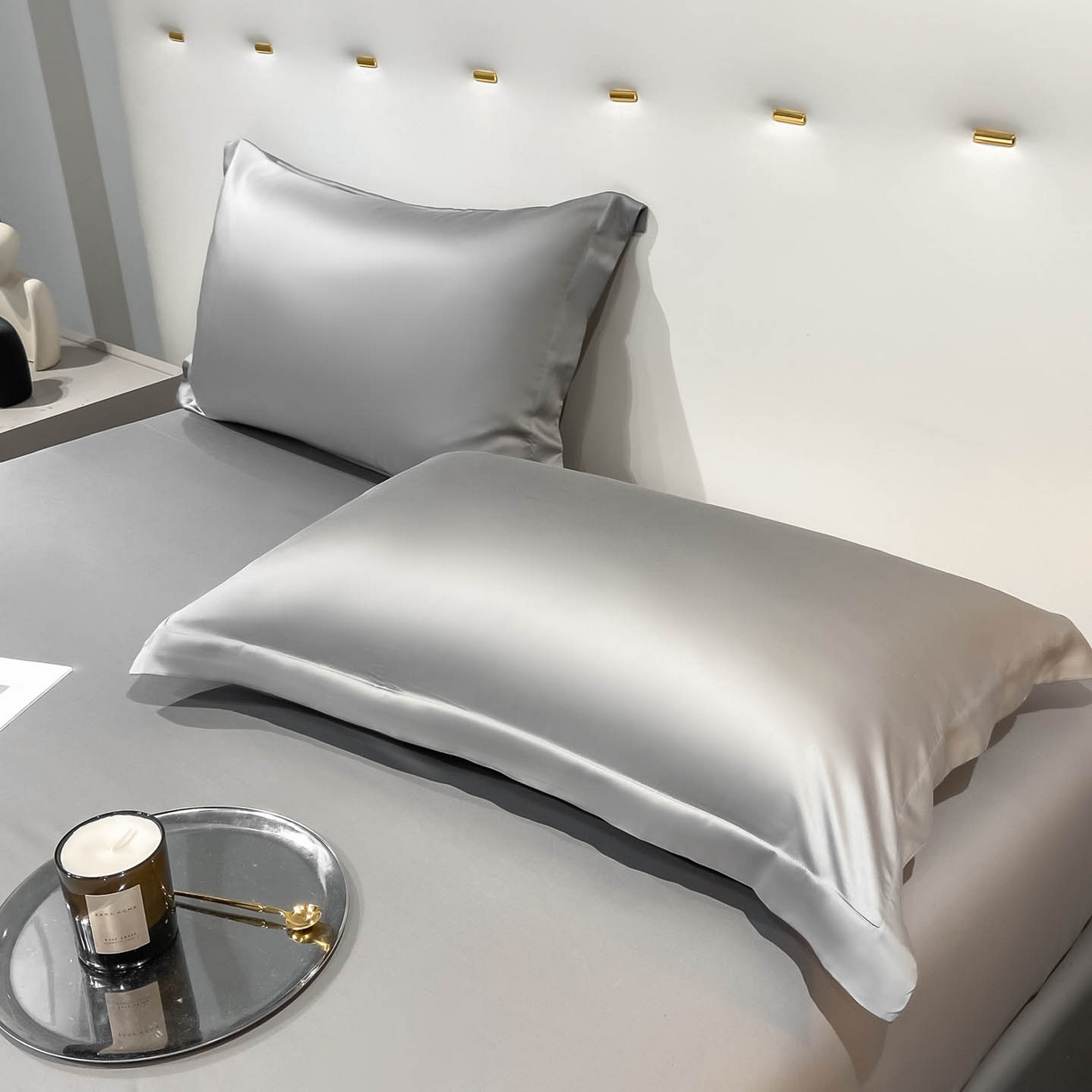 91家纺网 家纺一手货源 找家纺 涵宸家纺 2026新款兰精3M天丝纯色单枕套 单枕套-都市灰