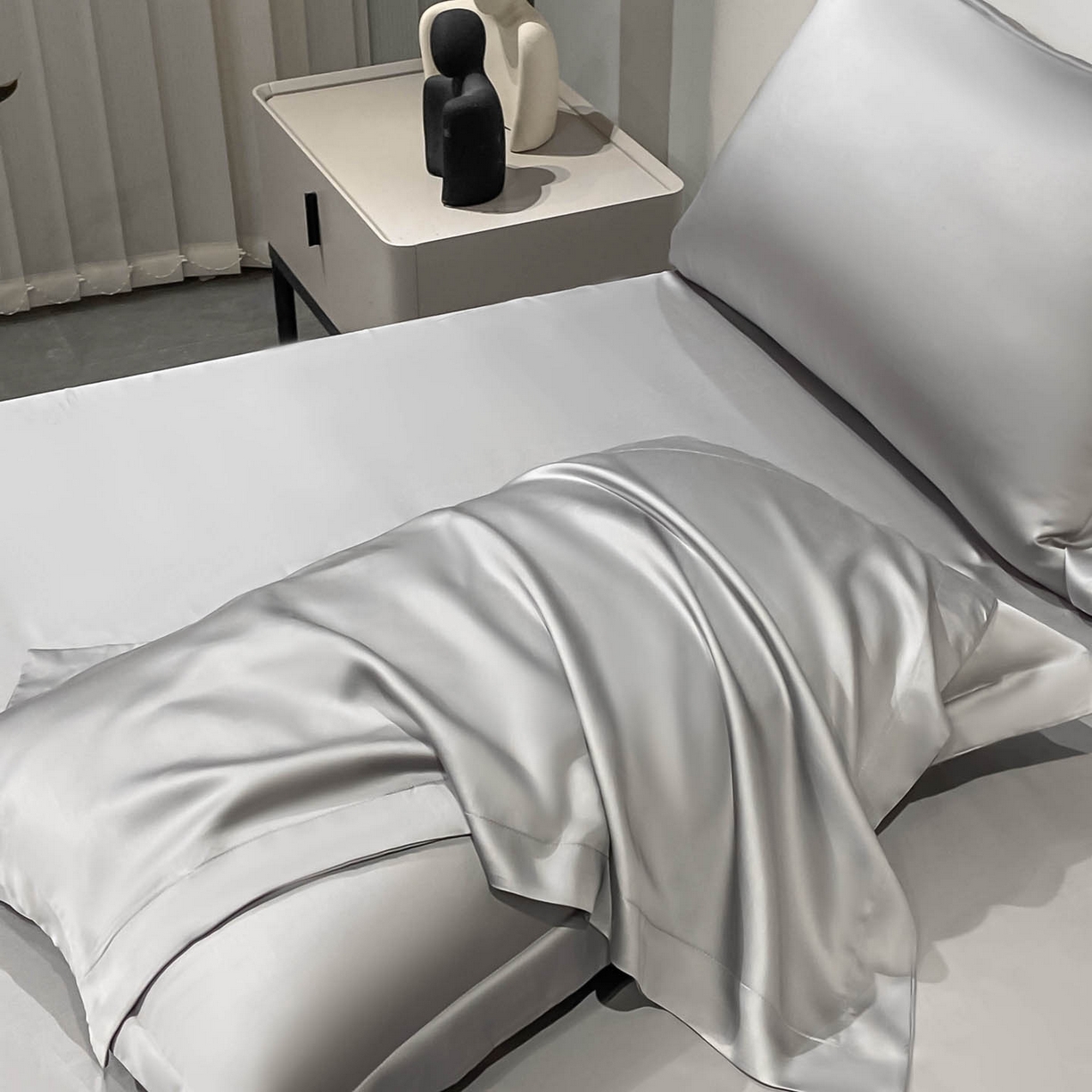 91家纺网 家纺一手货源 找家纺 涵宸家纺 2026新款兰精3M天丝纯色单枕套 单枕套-都市灰