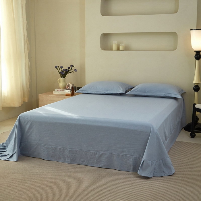 91家纺网 家纺一手货源 找家纺 金纱玉纺家纺 2026新款轻奢工艺绣花四件套（提供买家秀） 绚丽-蓝