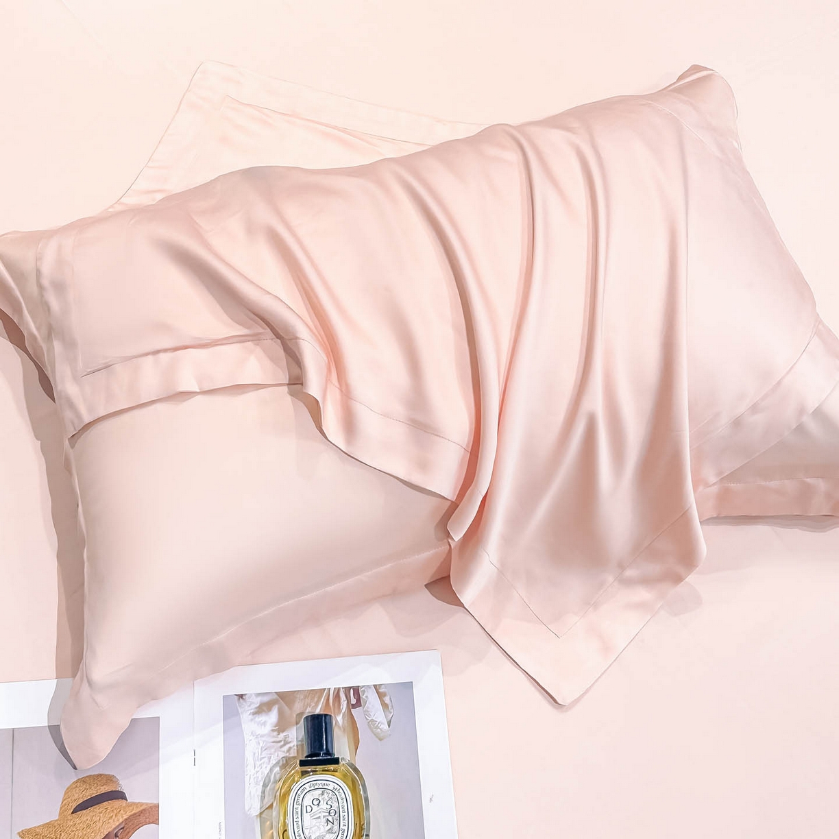 91家纺网 家纺一手货源 找家纺 涵宸家纺 2026新款兰精3M天丝纯色单枕套 单枕套-蜜桃粉