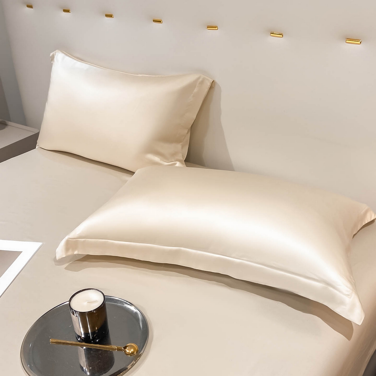 91家纺网 家纺一手货源 找家纺 涵宸家纺 2026新款兰精3M天丝纯色单枕套 单枕套-奶昔