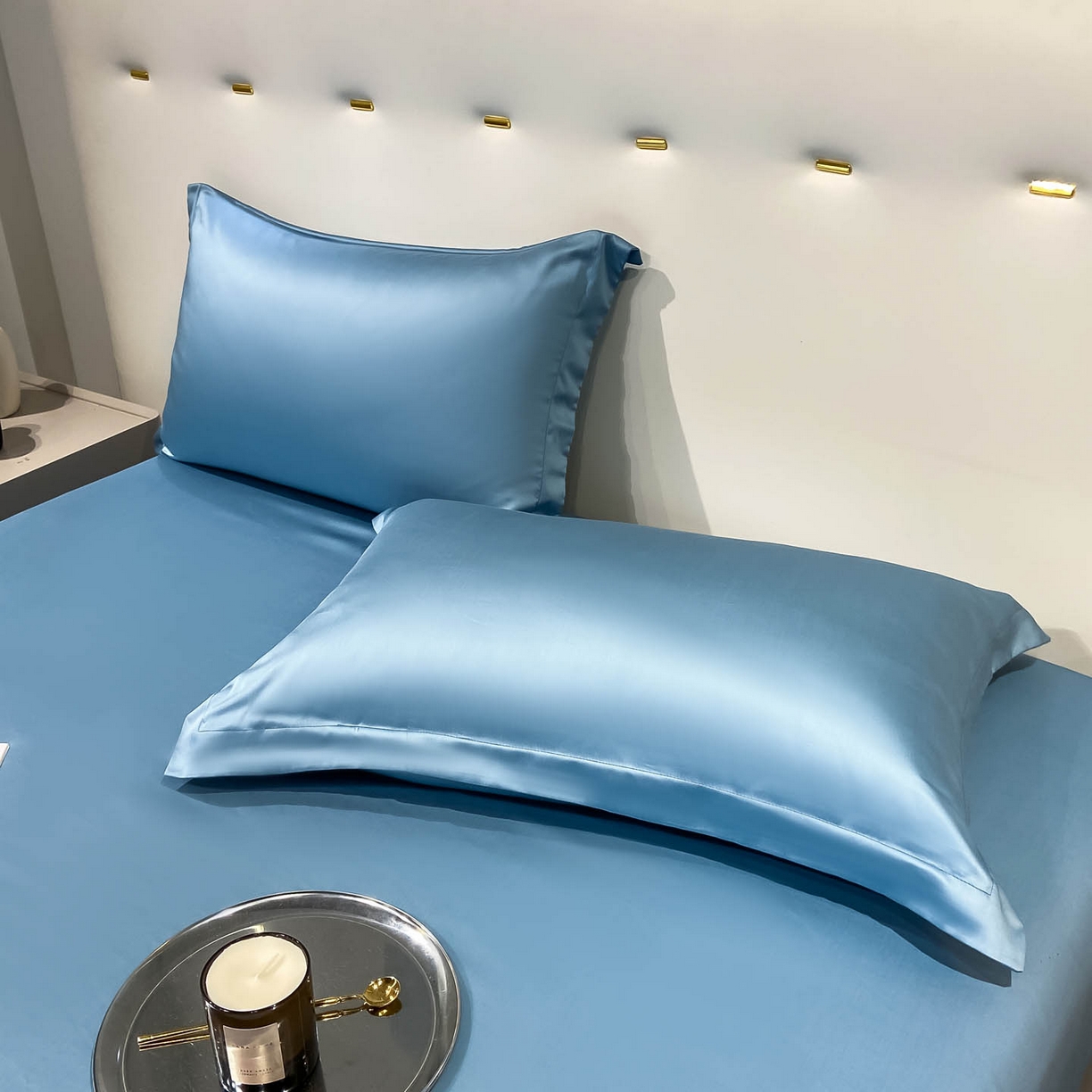 91家纺网 家纺一手货源 找家纺 涵宸家纺 2026新款兰精3M天丝纯色单枕套 单枕套-深海蓝