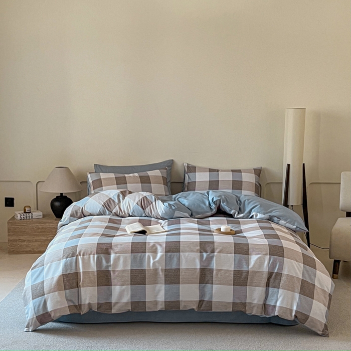 91家纺网 家纺一手货源 找家纺 涵宸家纺 2026新款全棉印花四件套-良品-场景二 格律-兰