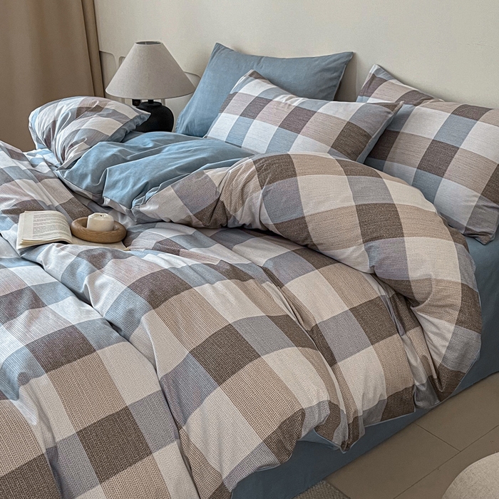 91家纺网 家纺一手货源 找家纺 涵宸家纺 2026新款全棉印花四件套-良品-场景二 格律-兰