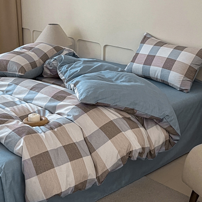 91家纺网 家纺一手货源 找家纺 涵宸家纺 2026新款全棉印花四件套-良品-场景二 格律-兰