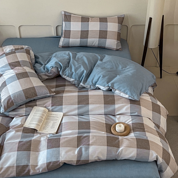 91家纺网 家纺一手货源 找家纺 涵宸家纺 2026新款全棉印花四件套-良品-场景二 格律-兰