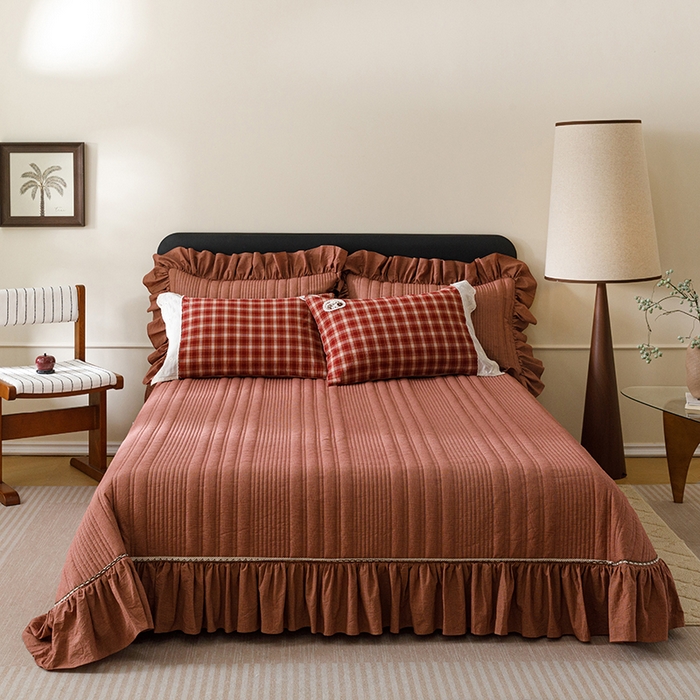 91家纺网 家纺一手货源 找家纺 （总）菊上家纺 2026新品全棉高密水洗床盖四件套-米兰系列