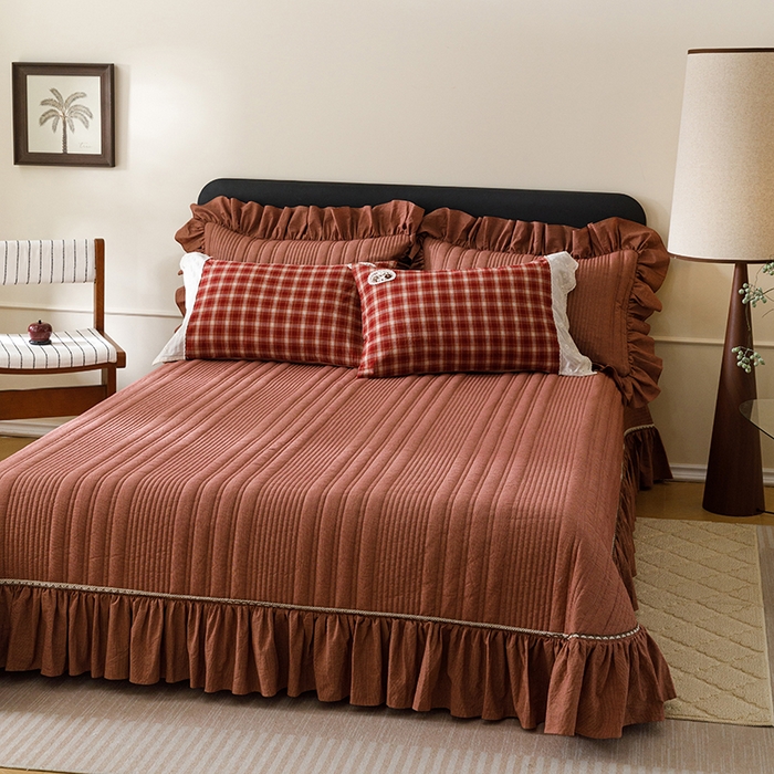 91家纺网 家纺一手货源 找家纺 （总）菊上家纺 2026新品全棉高密水洗床盖四件套-米兰系列