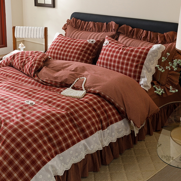 91家纺网 家纺一手货源 找家纺 （总）菊上家纺 2026新品全棉高密水洗床盖四件套-米兰系列