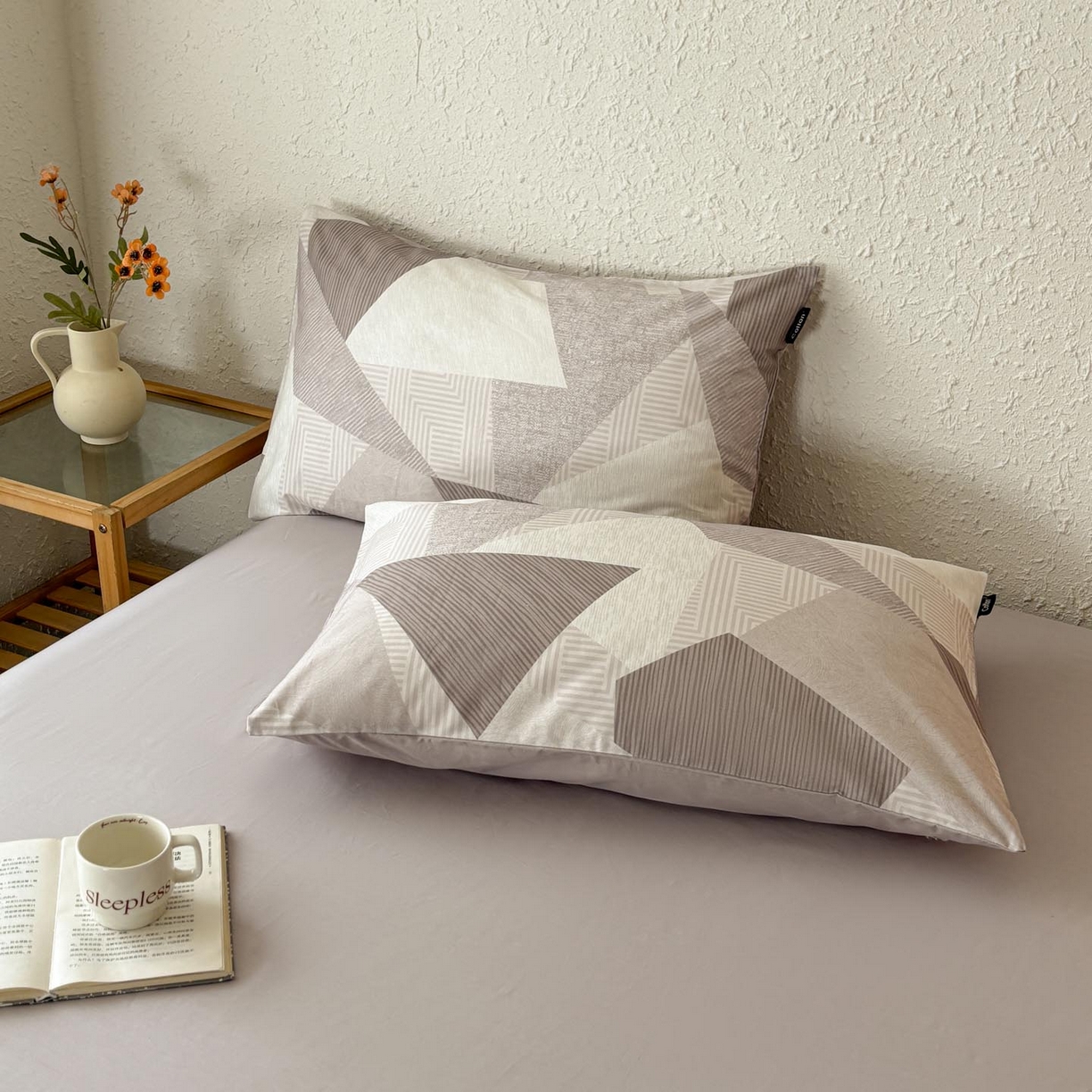 91家纺网 家纺一手货源 找家纺 涵宸家纺 2026新款全棉印花四件套-良品-场景二 几何幻境