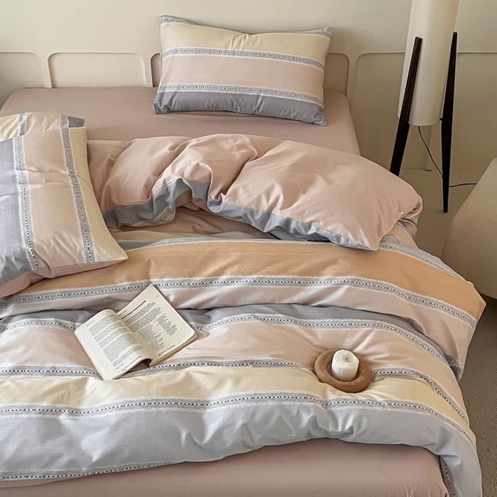 91家纺网 家纺一手货源 找家纺 涵宸家纺 2026新款全棉印花四件套-良品-场景二 卡曼