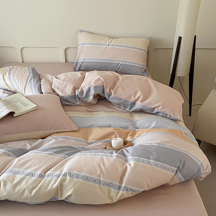 91家纺网 家纺一手货源 找家纺 涵宸家纺 2026新款全棉印花四件套-良品-场景二 卡曼