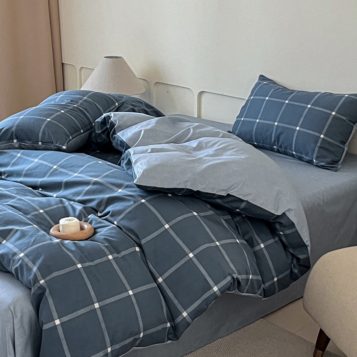 91家纺网 家纺一手货源 找家纺 涵宸家纺 2026新款全棉印花四件套-良品-场景二 麦田-兰