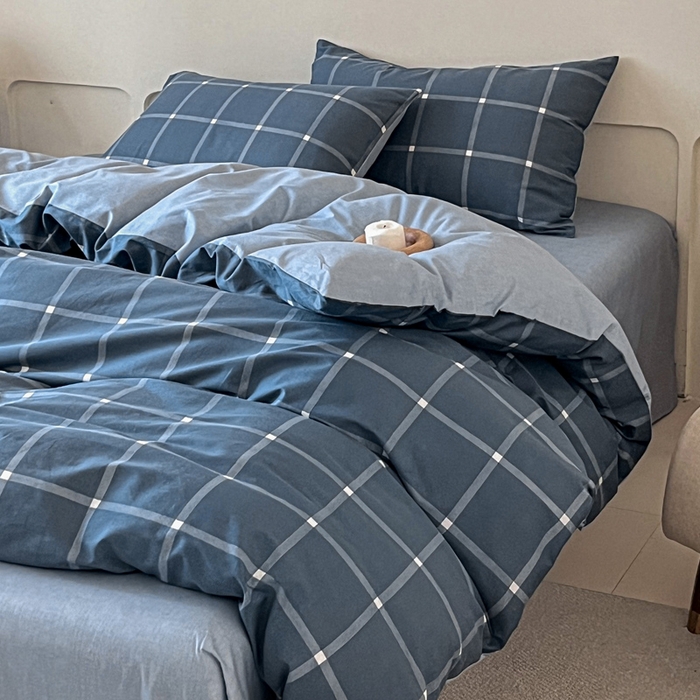 91家纺网 家纺一手货源 找家纺 涵宸家纺 2026新款全棉印花四件套-良品-场景二 麦田-兰