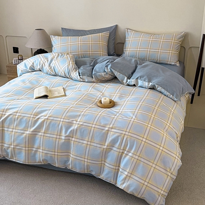 91家纺网 家纺一手货源 找家纺 涵宸家纺 2026新款全棉印花四件套-良品-场景二 莫妮兰