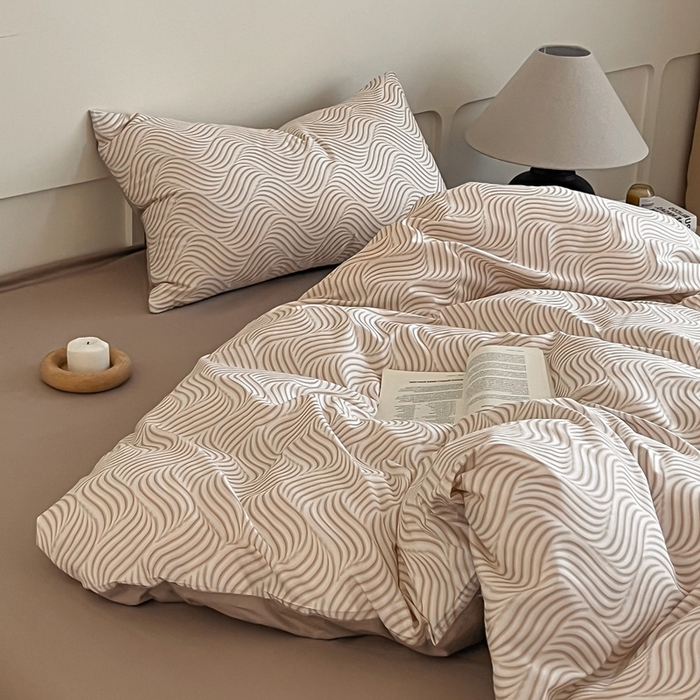 91家纺网 家纺一手货源 找家纺 涵宸家纺 2026新款全棉印花四件套-良品-场景二 浅忆