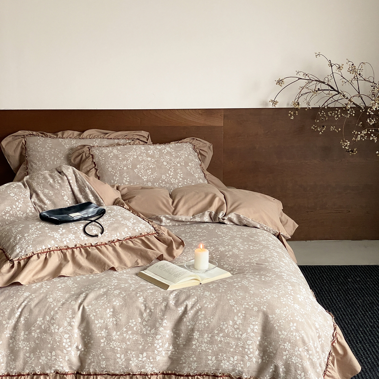 91家纺网 家纺一手货源 找家纺 （总）曼布缇 2026新品全棉色织提花四件套-曼妮会员减20 控价：券后348元起