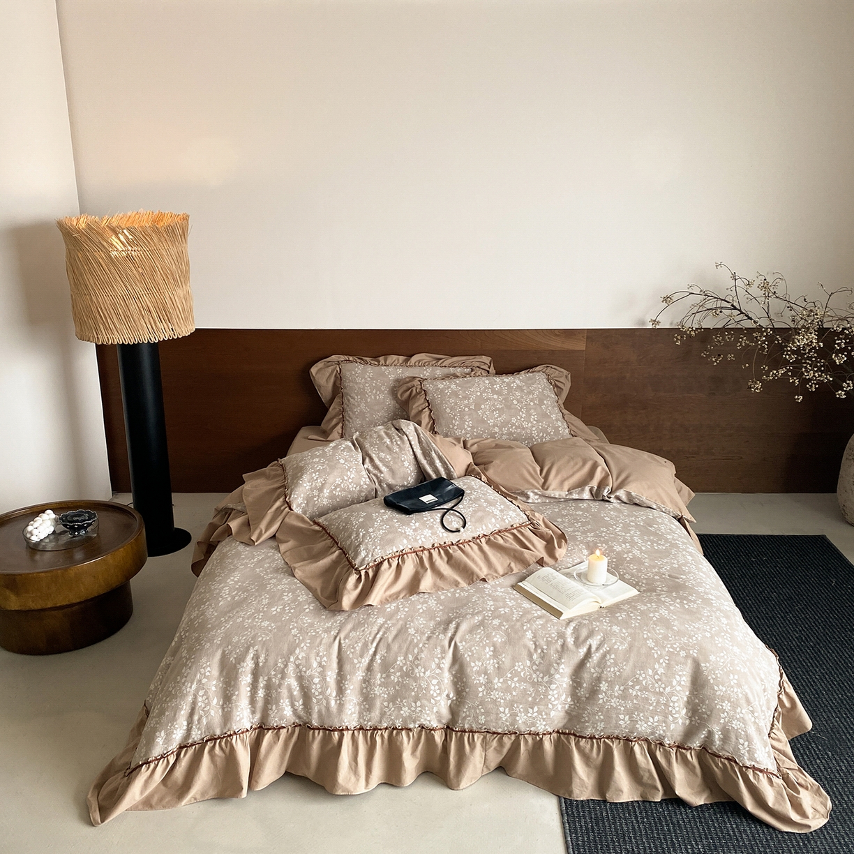 91家纺网 家纺一手货源 找家纺 曼布缇 2026新品全棉色织提花四件套-曼妮会员减20 控价：券后348元起 曼妮-摩卡