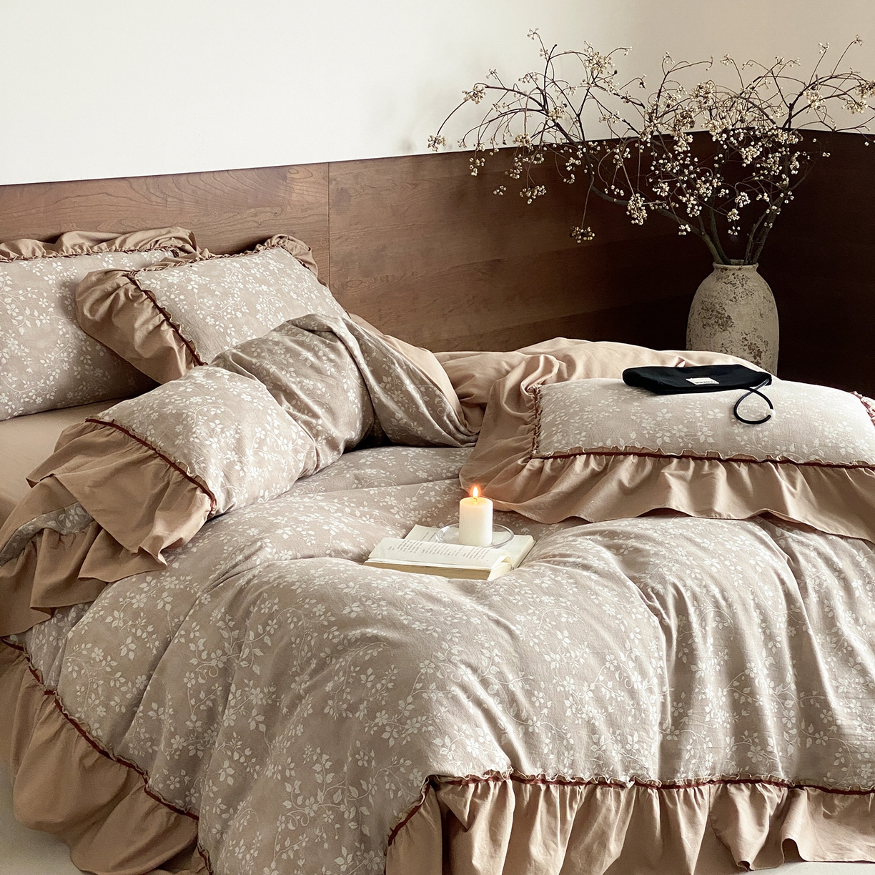 91家纺网 家纺一手货源 找家纺 （总）曼布缇 2026新品全棉色织提花四件套-曼妮会员减20 控价：券后348元起