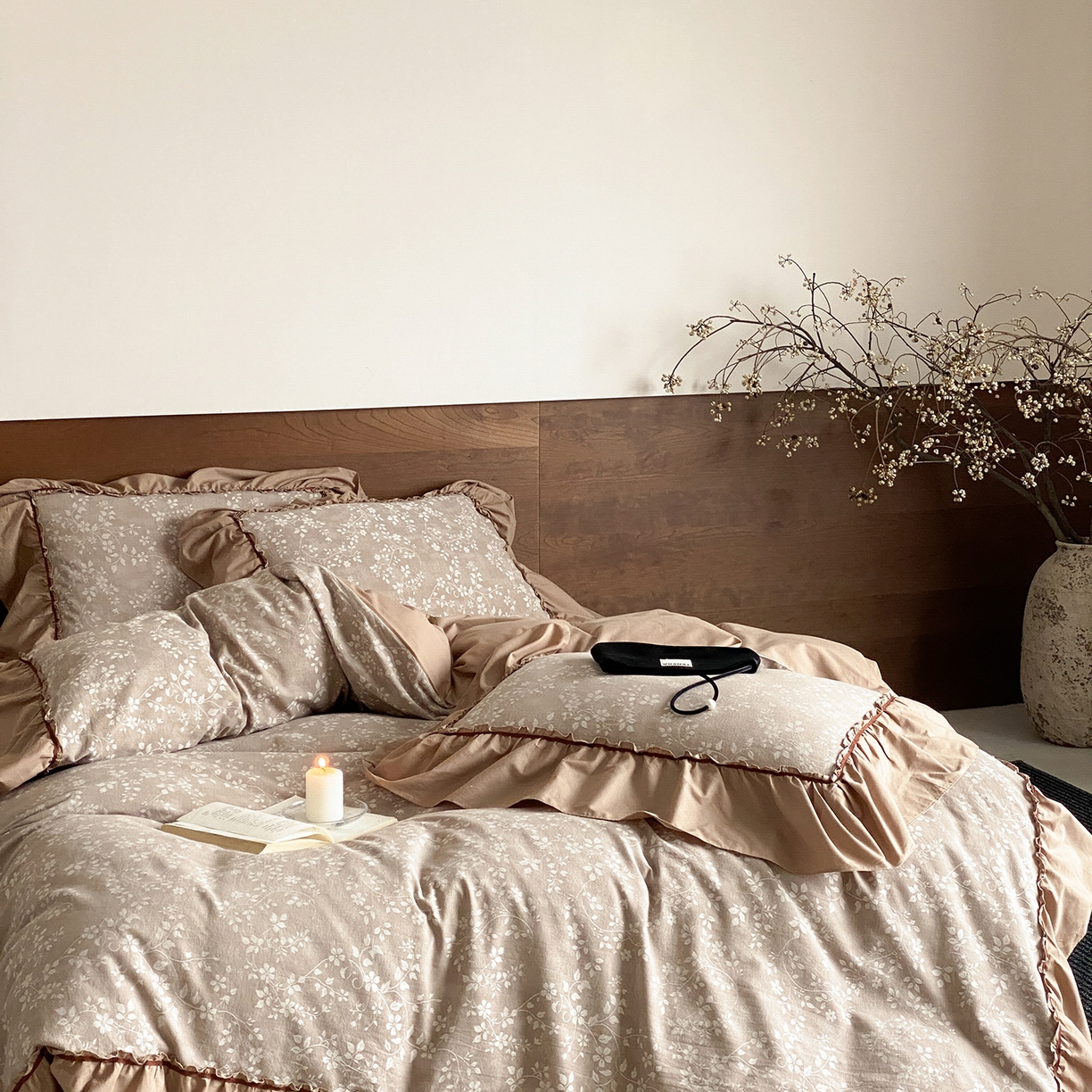 91家纺网 家纺一手货源 找家纺 （总）曼布缇 2026新品全棉色织提花四件套-曼妮会员减20 控价：券后348元起