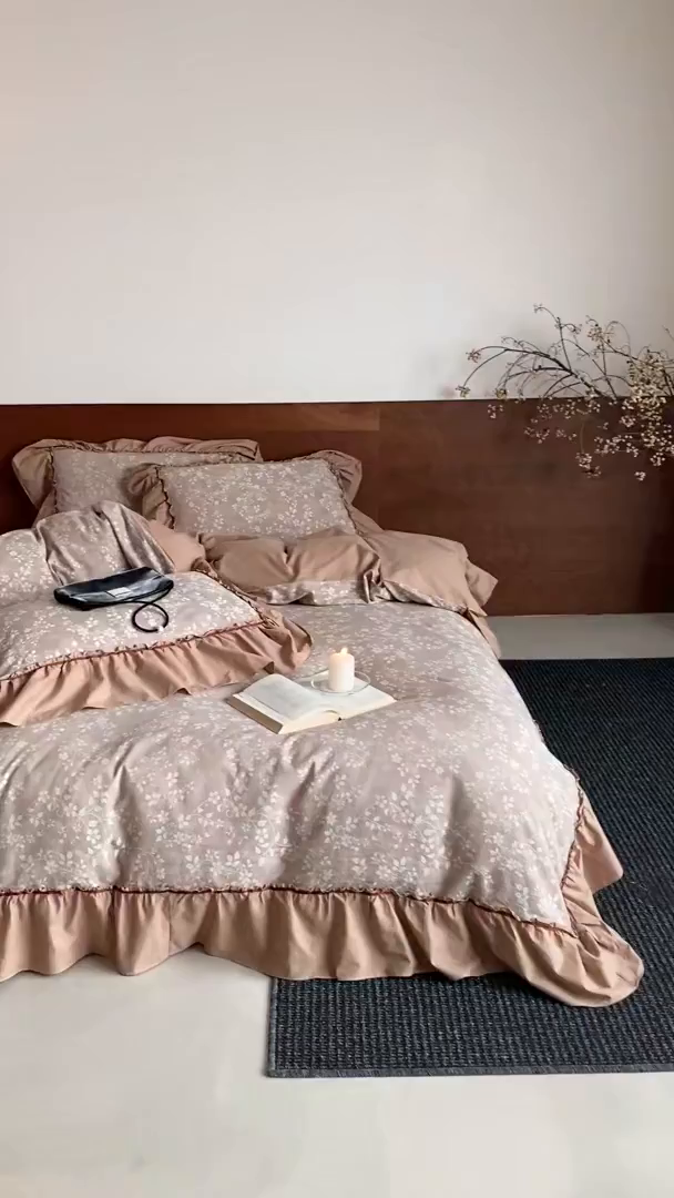 91家纺网 家纺一手货源 找家纺 （总）曼布缇 2026新品全棉色织提花四件套-曼妮会员减20 控价：券后348元起