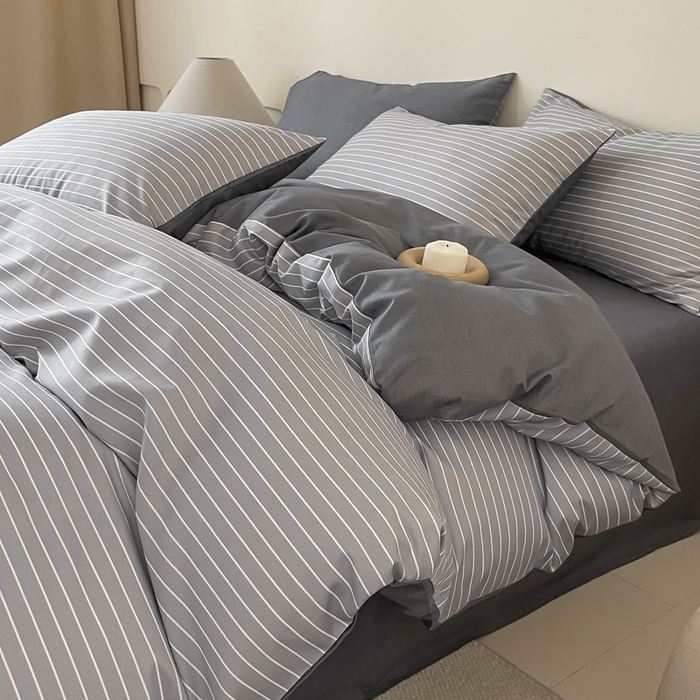 涵宸家纺 2026新款全棉印花四件套-良品-场景二 英伦-浅灰