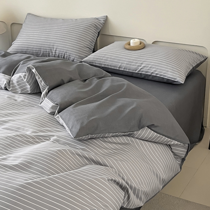 91家纺网 家纺一手货源 找家纺 涵宸家纺 2026新款全棉印花四件套-良品-场景二 英伦-浅灰