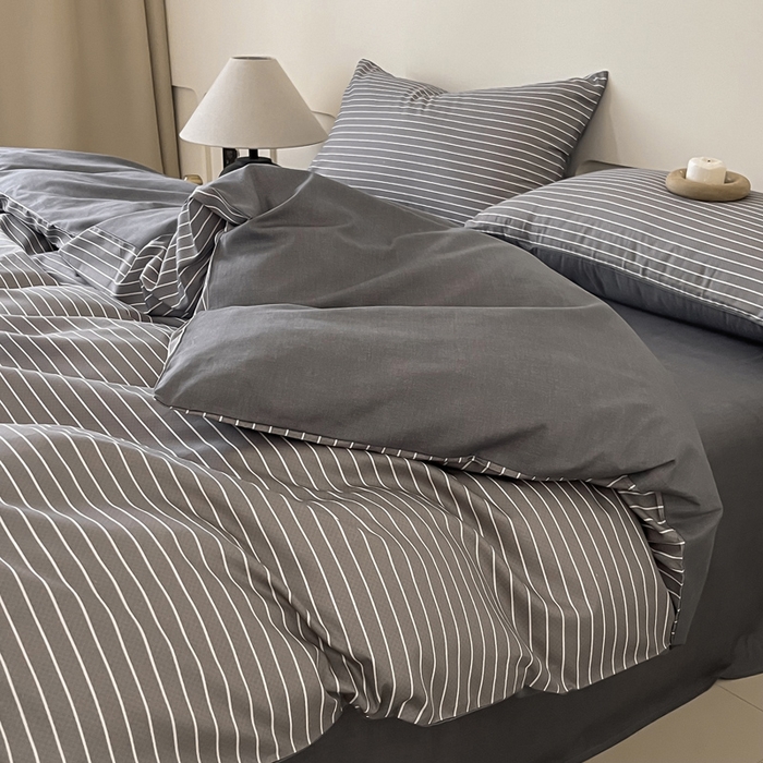 91家纺网 家纺一手货源 找家纺 涵宸家纺 2026新款全棉印花四件套-良品-场景二 英伦-深灰