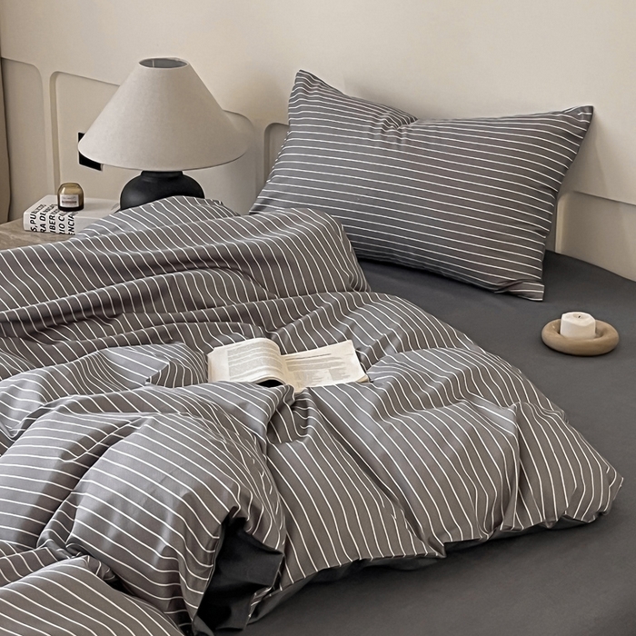 91家纺网 家纺一手货源 找家纺 涵宸家纺 2026新款全棉印花四件套-良品-场景二 英伦-深灰