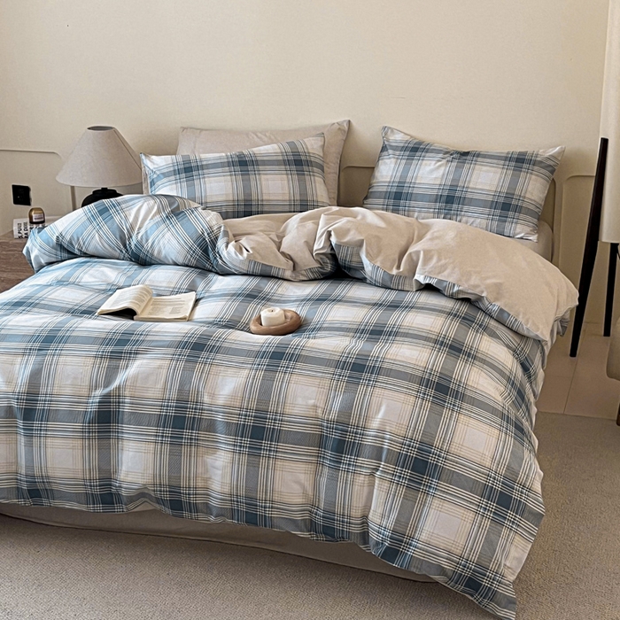 91家纺网 家纺一手货源 找家纺 涵宸家纺 2026新款全棉印花四件套-良品-场景二 英伦格