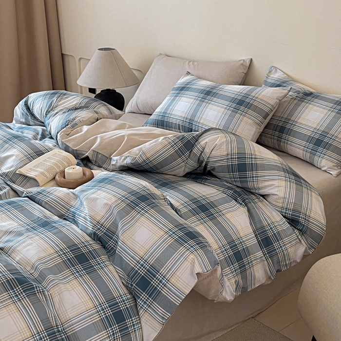 91家纺网 家纺一手货源 找家纺 涵宸家纺 2026新款全棉印花四件套-良品-场景二 英伦格