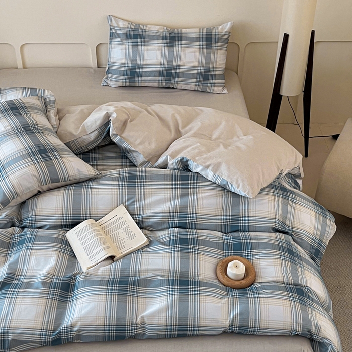 91家纺网 家纺一手货源 找家纺 涵宸家纺 2026新款全棉印花四件套-良品-场景二 英伦格